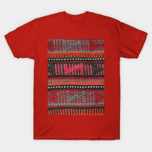 red gray black abstract minimal minimalistic stylish modern texture antique carpet photo, For custom orders please DM me. T-Shirt